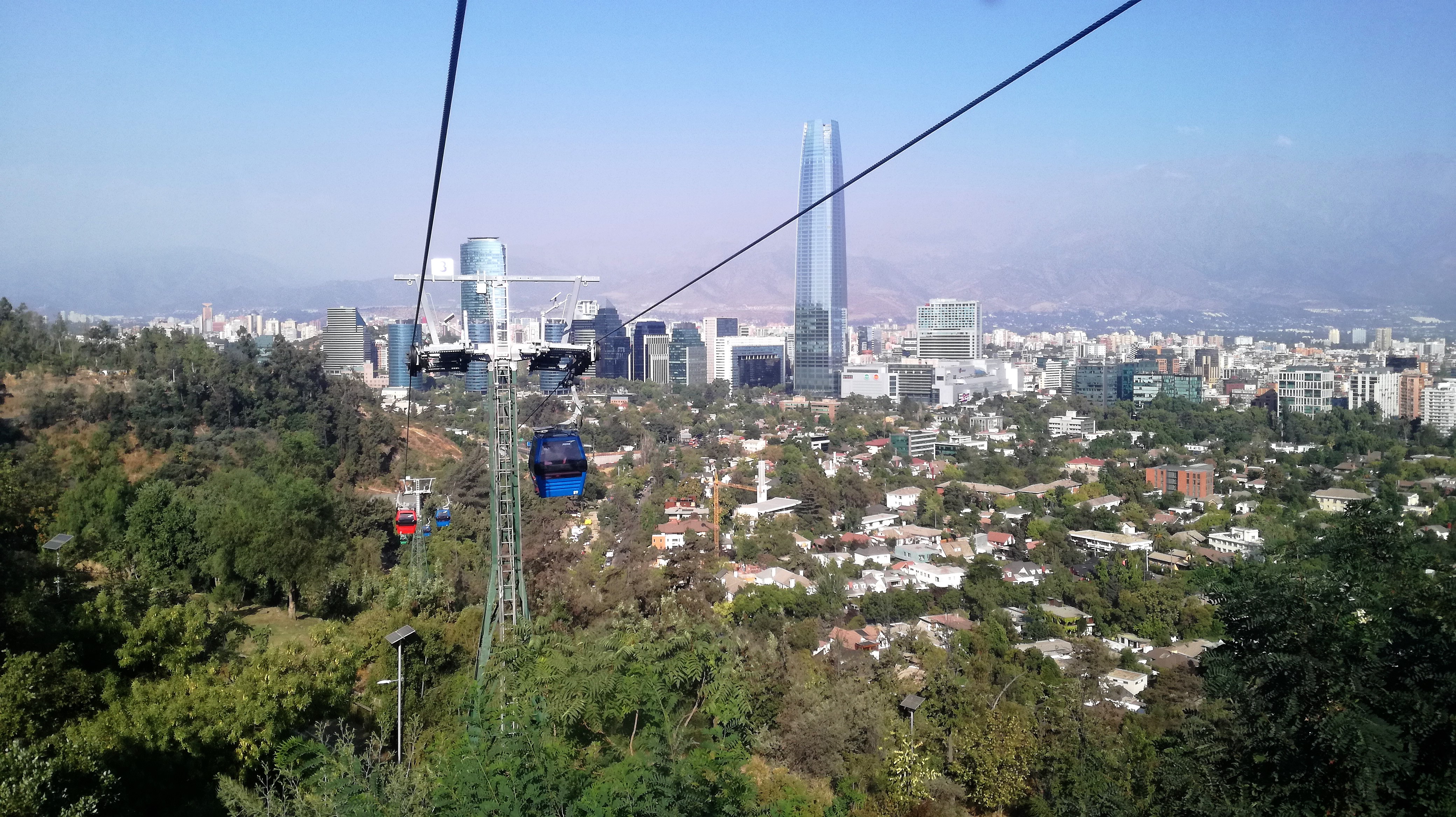 Vista de Santiago desde el Teleférico, Chile